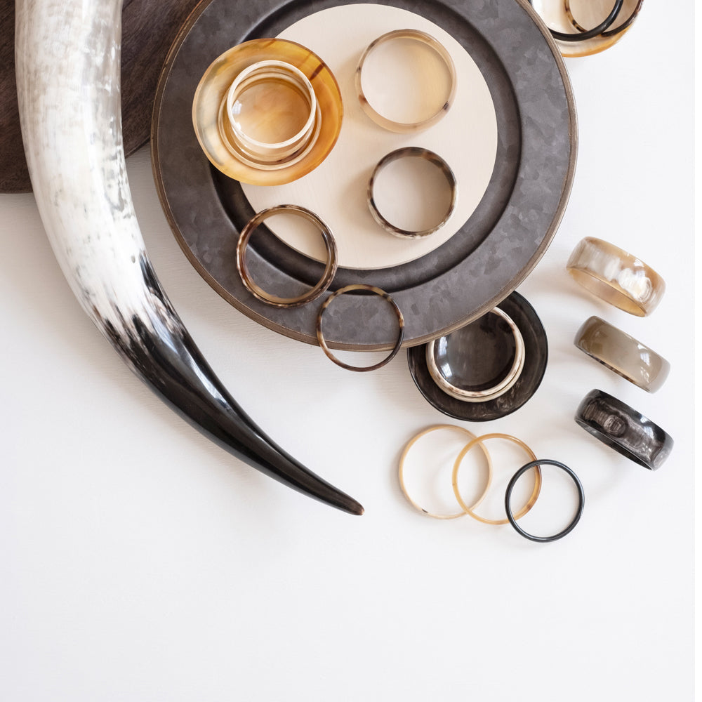 Horn Bangle - Wide