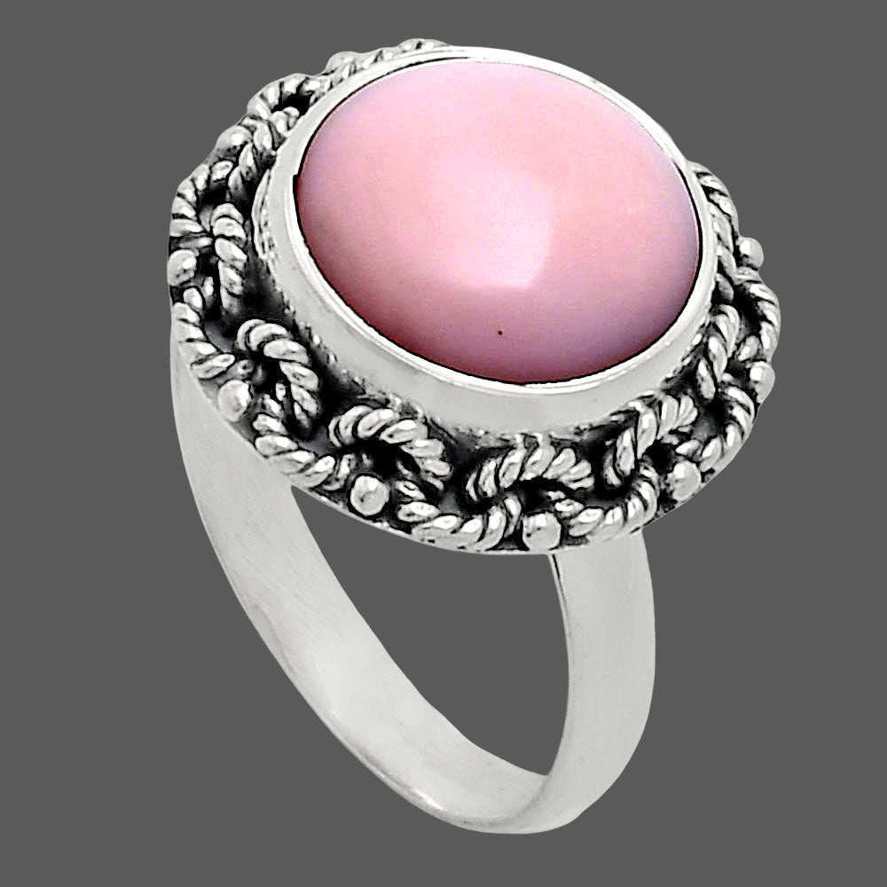 Premium Quality Natural Pink Opal Ring size-7 R-1266 48-ER13999