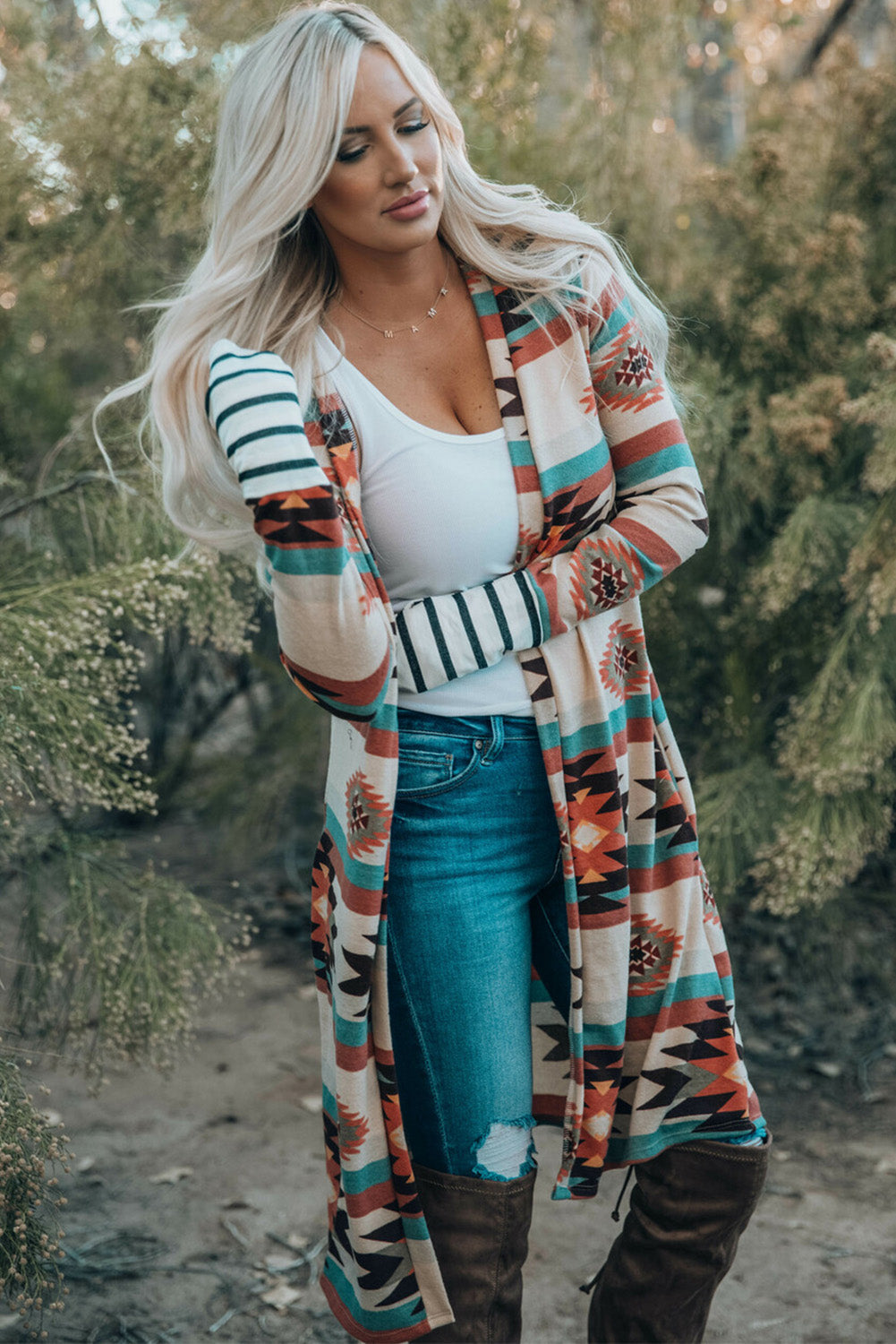 Open Front Long Cardigan