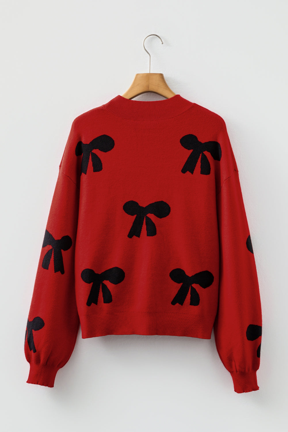 Bow Pattern Loose Sweater