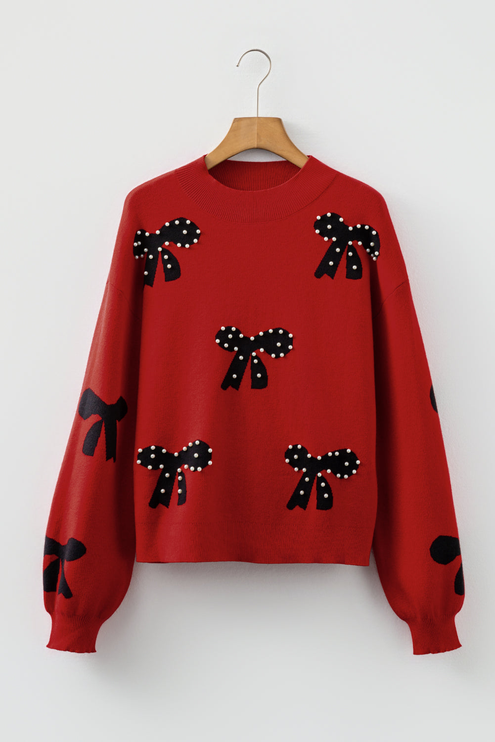 Bow Pattern Loose Sweater