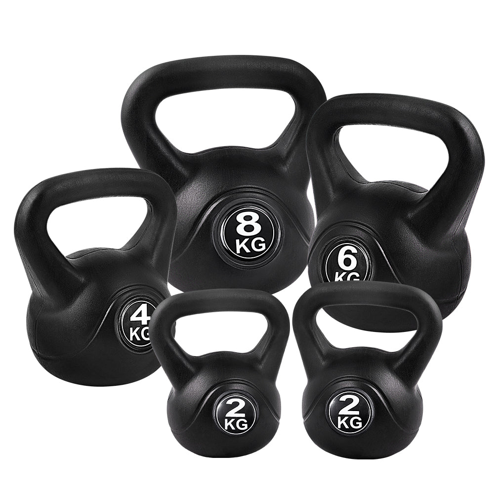 NNEDSZ 22kg Kettlebell Set Weight Lifting Kettlebells Bench Dumbbells Gym Home