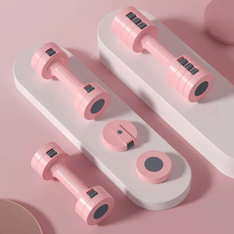 Adjustable Weighted Dumbbells Set (2-5kg/4.41-11.02lbs) - Pink