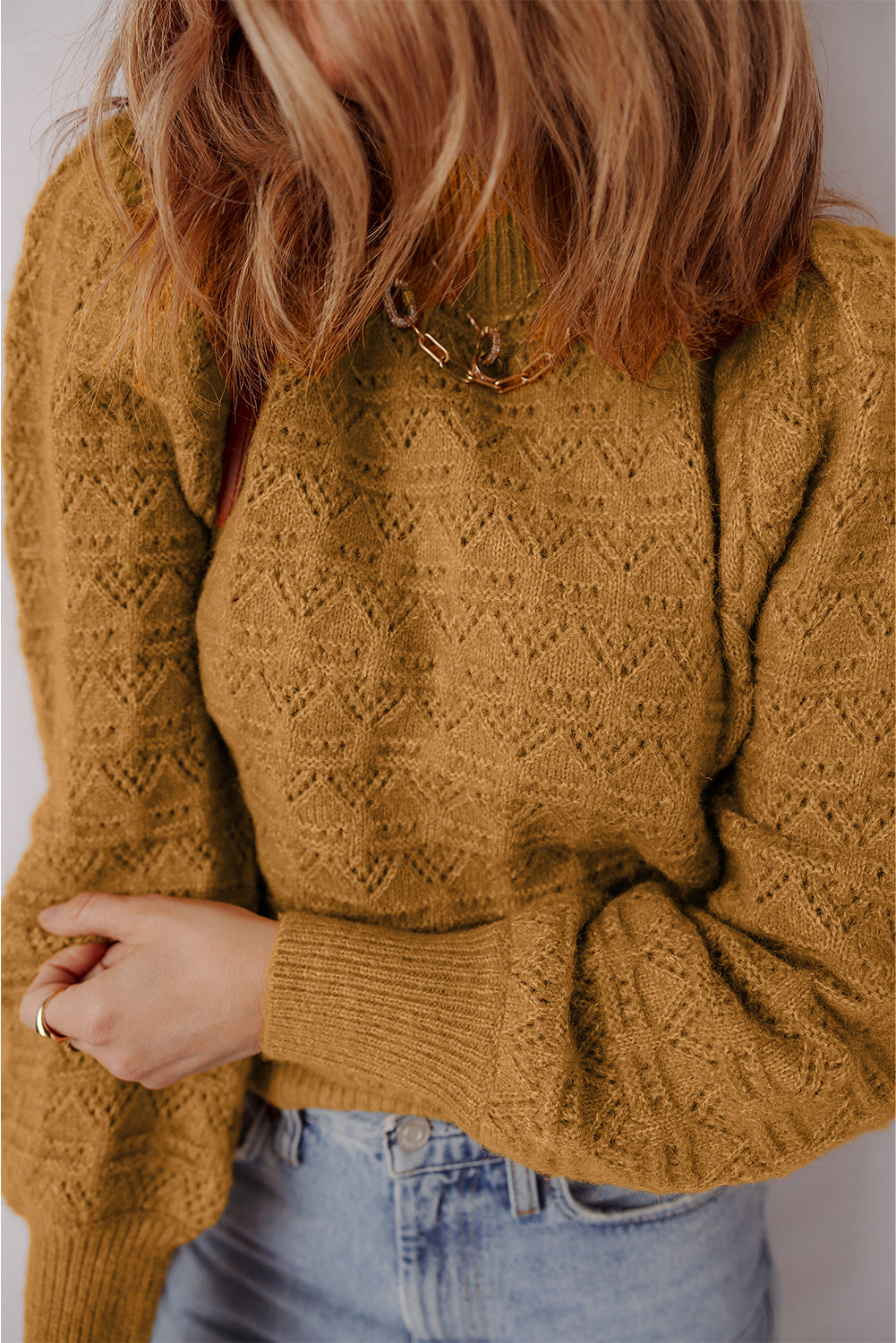 Edge Balloon Sleeve Sweater